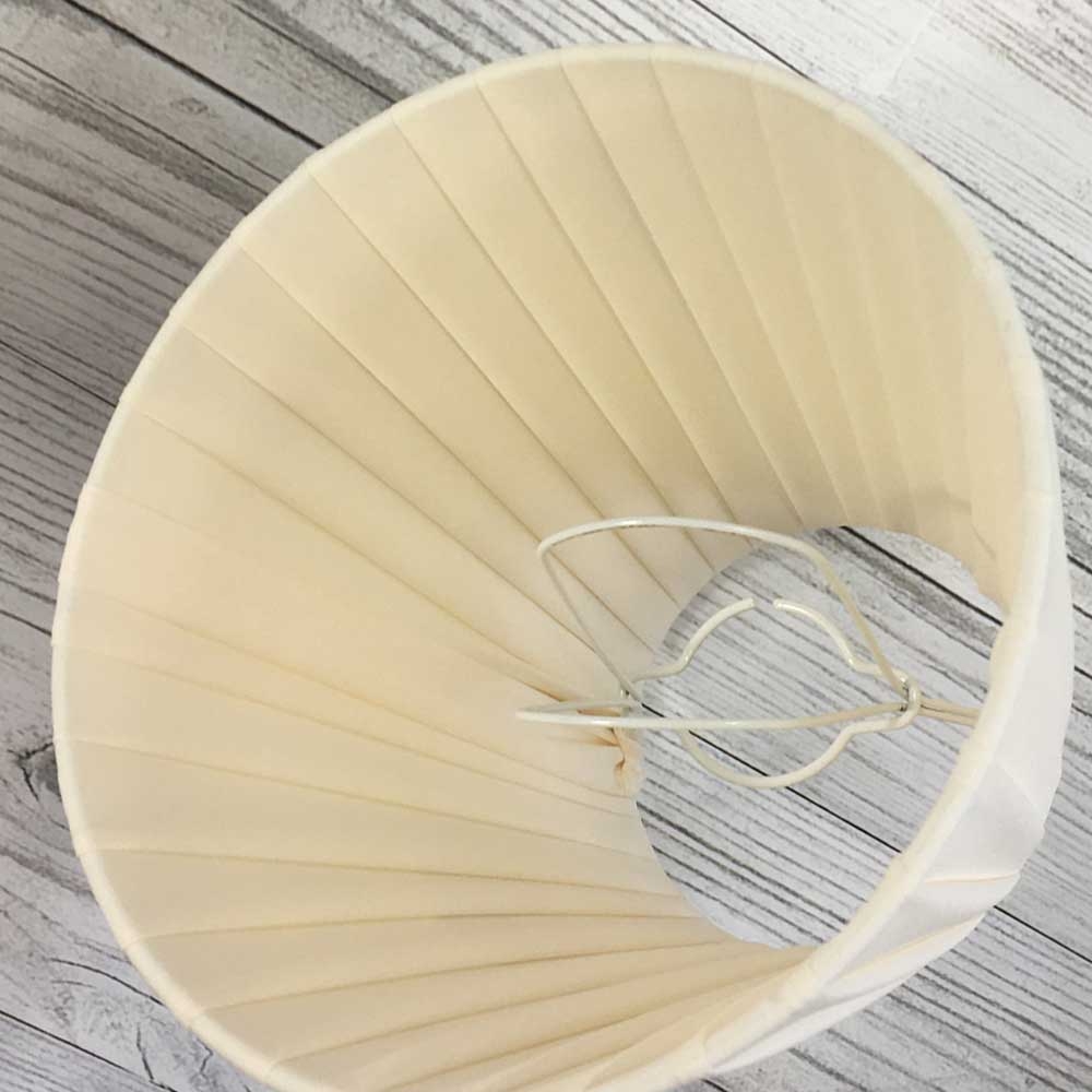 Cream Pleated Candle Lampshade